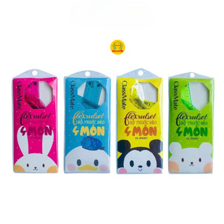 Bộ thước dẻo 4 món classmate rs401 15cm, màu sắc đa dạng, giao màu ngẫu nhiên