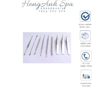 Bộ Dụng Cụ Nặn Mụn 9 Món Bằng Thép Không Rỉ Cao cấp