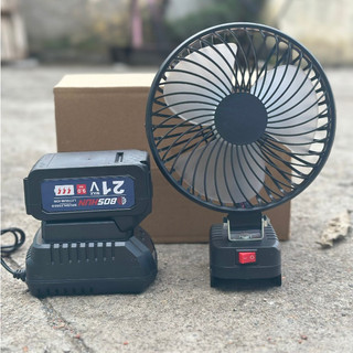 Quạt Tích Điện Để Bàn Mini Cánh Nhựa An Toàn Chân Pin Phổ Thông M21
