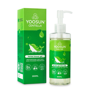 Gel Tắm Yoosun Rau Má - Gel tắm gội thảo dược mát da ngừa rôm sảy mẩn ngứa cho bé - 200ml