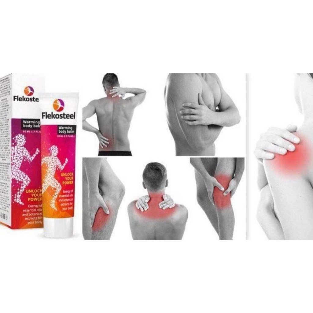 Kem Bôi Xương Khớp Flekosteel Nga - Kem Xoa Bóp Giảm Đau Cơ Xương Khớp, Đau Cổ Vai Gáy, Đau Mỏi Gối Nội Địa Nga