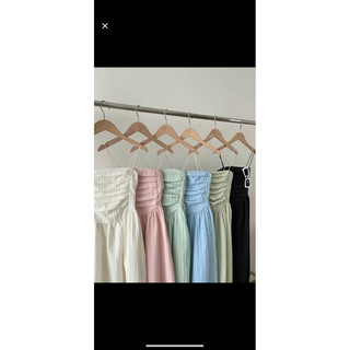 Váy cúp ngực Lou dress, đầm 2 dây đũi gân sóng dáng dài phong cách tiểu thư