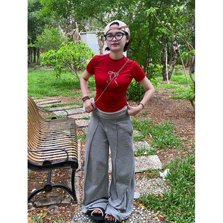 | BIGSIZE AHOLASHOP| Áo babytee nơ đính đá siêu hack dáng ( có bigisize)