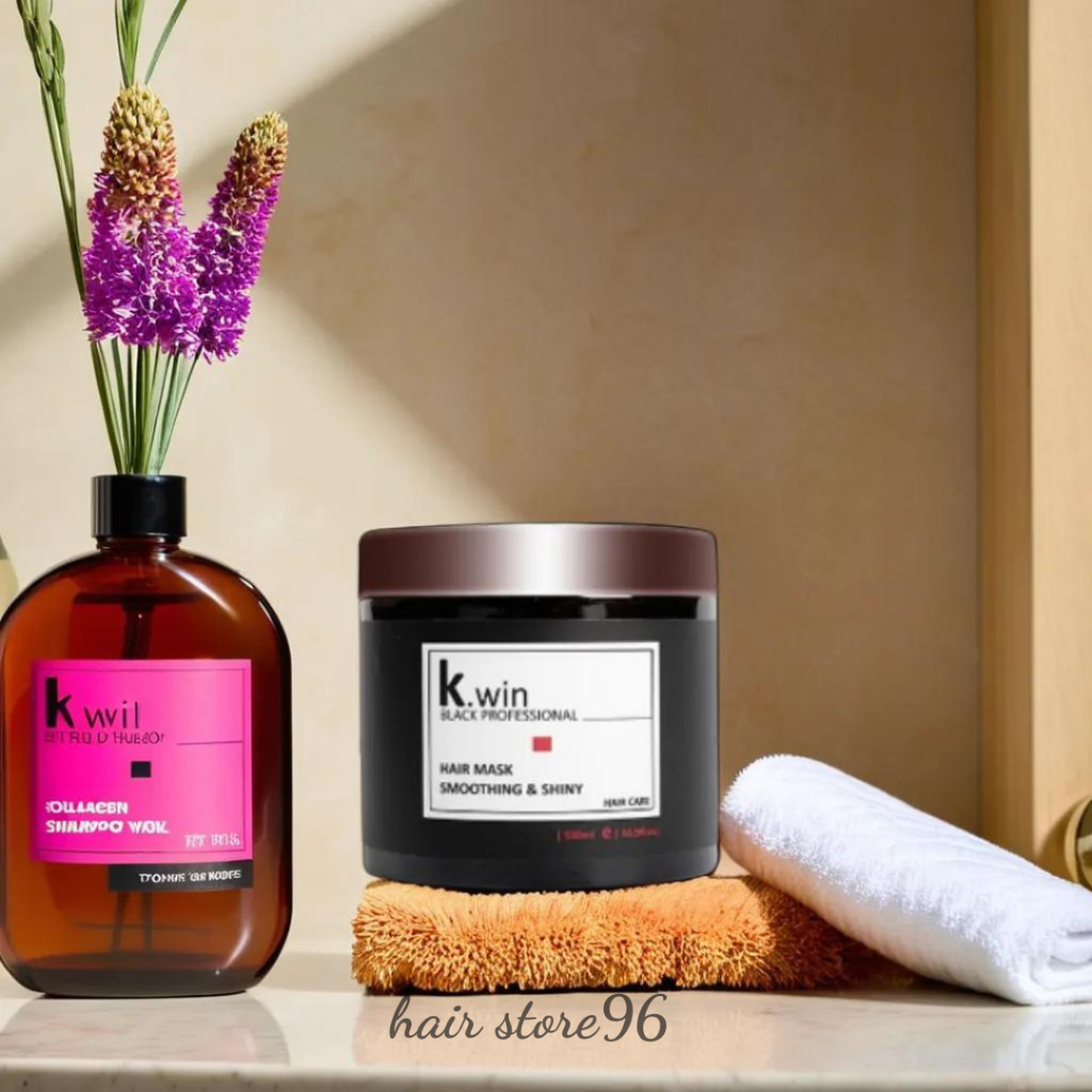 Kem ủ tóc, hấp tóc phục hồi tóc hư tổn Kwin smoothing and shiny 500ml , mặt nạ dưỡng tóc khô xơ do u