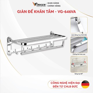 Giá Để Khăn Tắm INOX SUS304 VG-646VA - Kệ Treo Khăn Gắn Tường, Chống Gỉ, Gập Gọn Phòng Tắm