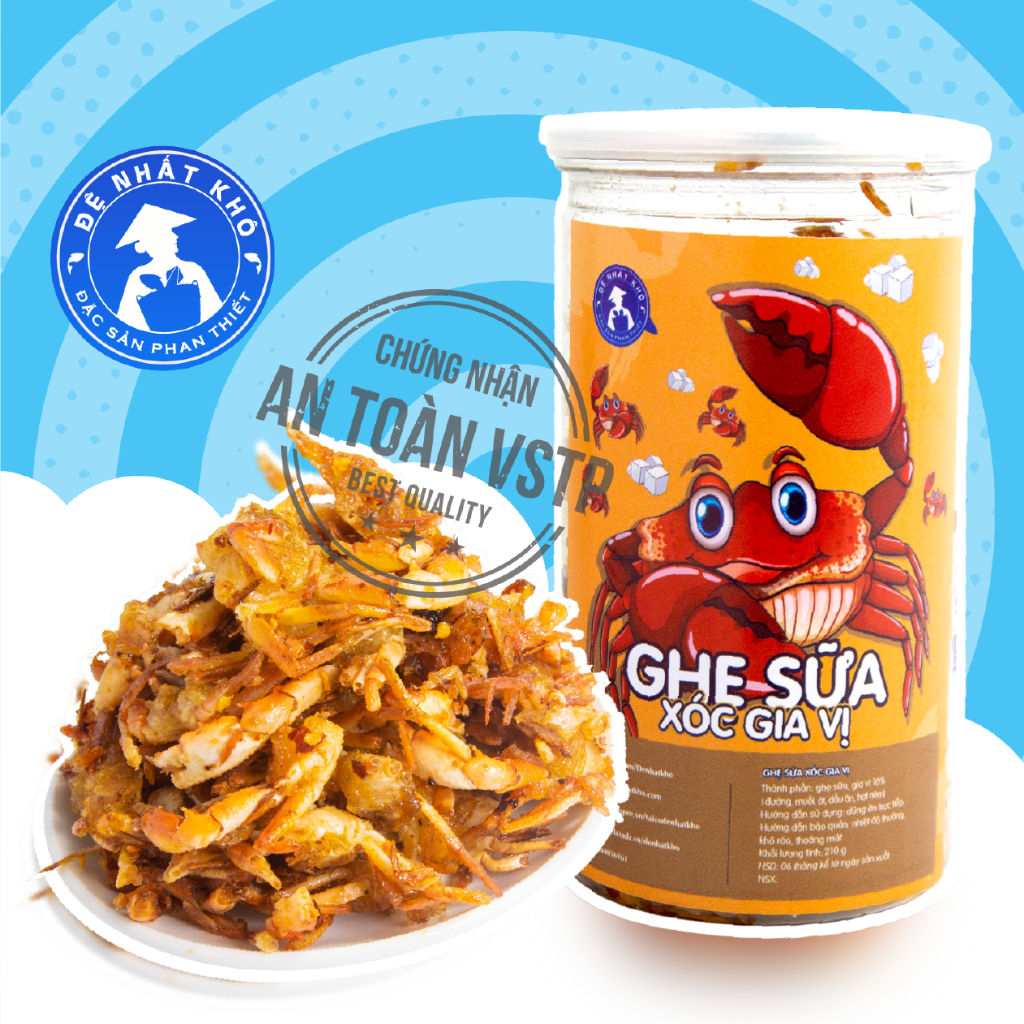 Ghẹ sữa rim gia vị đồ ăn vặt Đệ Nhất Khô ngon giá rẻ Đặc Sản Phan Thiết