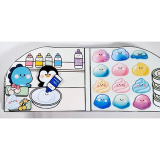 (SÁCH SQUISHY NHỒI BÔNG) Tiệm làm slime sách búp bê giấy