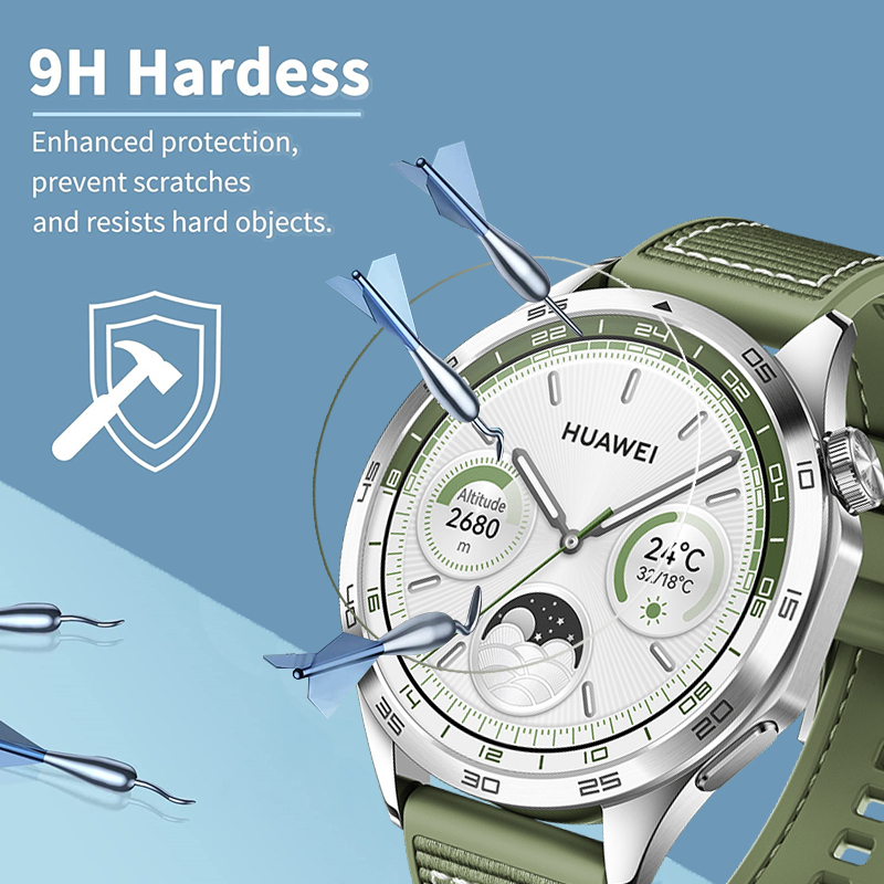 Kính Cường Lực Ful HD Clear Cho Đồng Hồ Huawei Watch GT3 Pro/ GT4