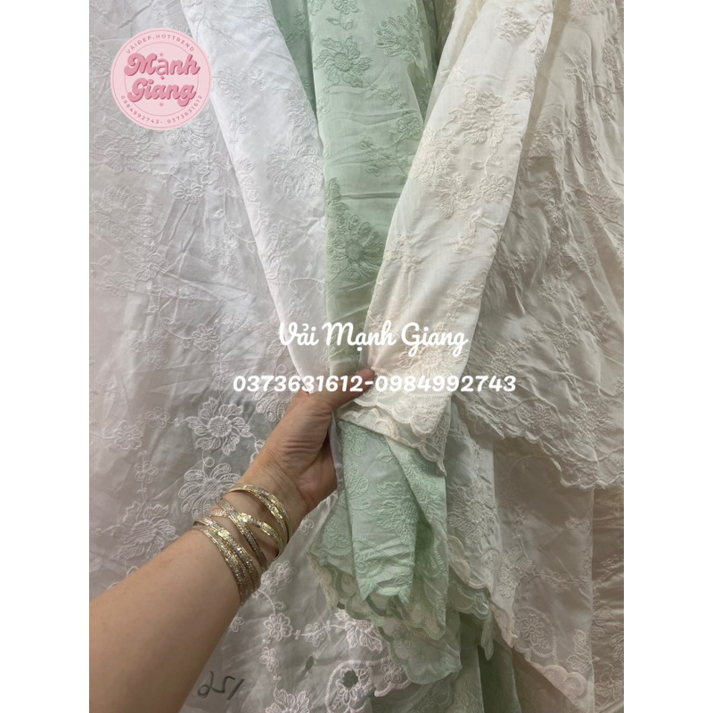 Tơ Nhật thêu hoa dây