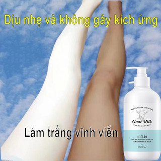  Sữa tắm sữa dê 500ml Tẩy tế bào chết toàn thân cải thiện làn da đen sữa tắm trắng da dưỡng sữa tắm trắng da toàn thân 