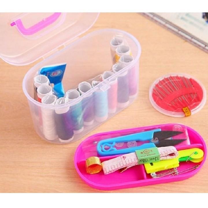 Hộp Kim Chỉ May Đồ Đa Năng Tiện Dụng 24  Món Phụ Kiện May Vá, Hộp Kim Chỉ Gia Đình Tiện Dụng