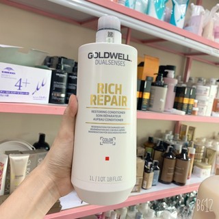 Dầu xả Goldwell rich repair siêu phục hồi tóc hư tổn, mềm mượt, chắc khoẻ tóc Đức 1000ML