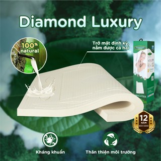 Nệm Cao Su Kim Cương Luxury Đóng Họp Tiện Lợi 2 Mặt Lỗ Tròn Nâng Đỡ Hoàn Hảo Bảo Hành 12 Năm