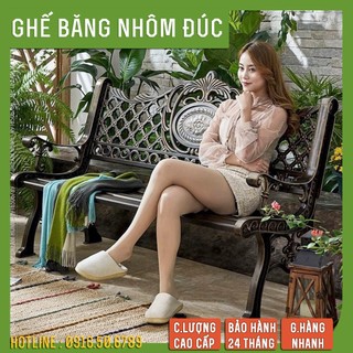 Ghế băng dài nhôm đúc - Ghế thư giãn ngoài trời - Ghế công viên KT 160cm nhập khẩu cao cấp
