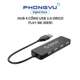  Hub 4 cổng USB 2.0 Orico FL01-BK - Bảo hành 12 tháng 