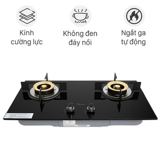 Bếp ga âm midea mq7208-g hàng trưng bày 99% - tiện ích dễ vệ sinh ngắt ga tự động nấu nhanh - bh 12t
