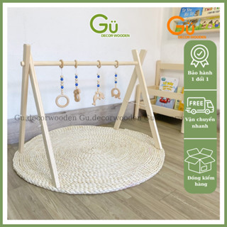 Kệ chữ A cho trẻ sơ sinh, Kệ gỗ montessori đồ chơi cho bé sơ sinh bằng Gỗ an toàn chắc chắn