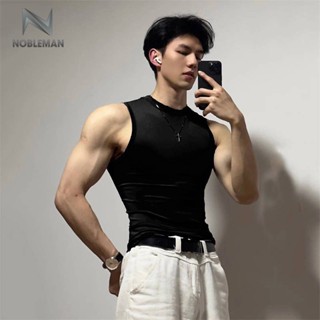 Áo Ba Lỗ Nam NOBLEMAN Form Ôm Cổ Chất Liệu Thun Gân Co Giãn Tôn Body.