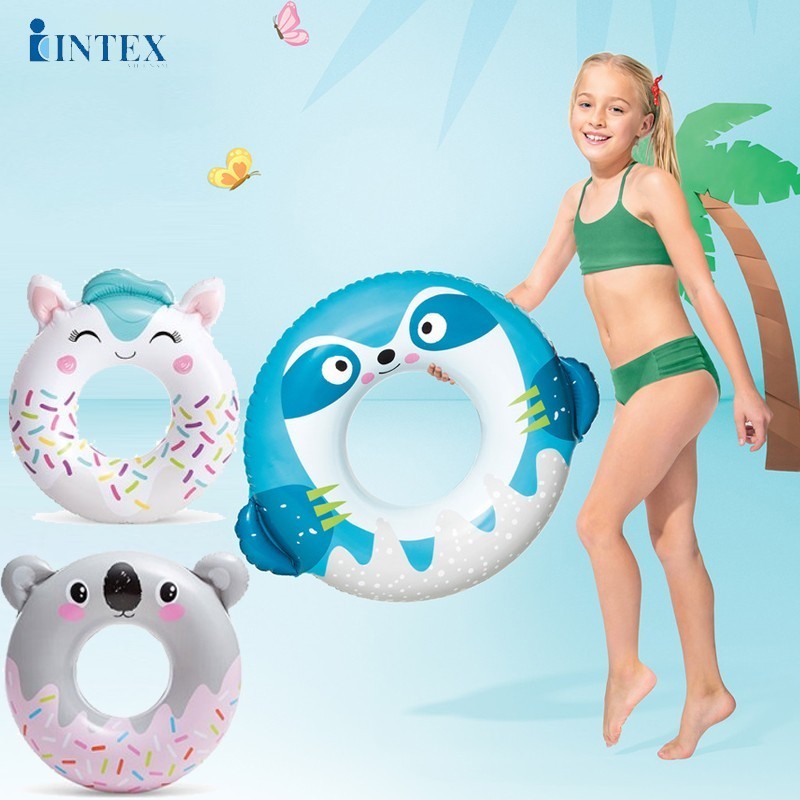 Phao bơi tròn hình thú đáng yêu cho bé INTEX 59266