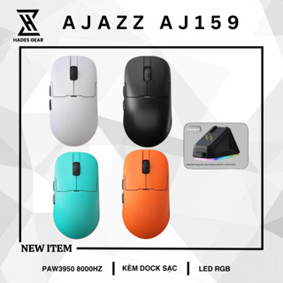 Chuột không dây Ajazz AJ159 Series | PAW3950 | 8000hz | Dock sạc có màn hình và led RGB