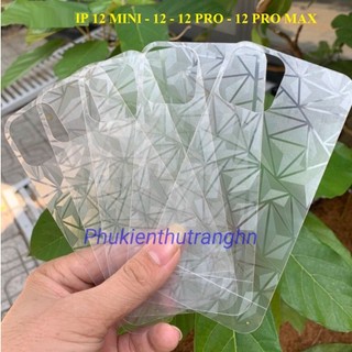 Dán skin mặt sau vân 4D kim cương IP 12 12 Pro 12 Pro Max 12 Mini IP 11 11 Pro 11 Pro Max bảo vệ mặt sau máy