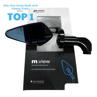 Gương chiếu hậu xe máy mview motogaget chân 744 full phụ kiện kính chiếu hậu
