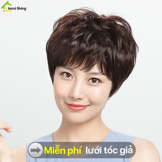 Bộ tóc nữ trung niên NAGO, bộ tóc giả nữ Trung thời xưa, bộ tóc giả form ngắn, tóc giả nữ nguyên đầu