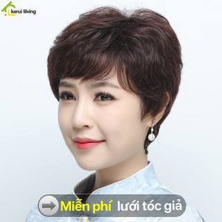 Bộ tóc giả nữ trẻ trung NAGO, bộ tóc nữ ngắn, bộ tóc nữ phong cách HongKong, bộ tóc nữ phong cách
