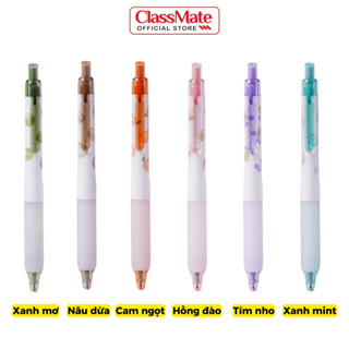 Bút Gel Bấm Classmate - 1 Chiếc Bút Bi Nước Ngòi ST 0.5mm Siêu Trơn Bút 6 Màu Mực 6 Mùi Hương Màu Mực Tươi Sáng CL-GP510