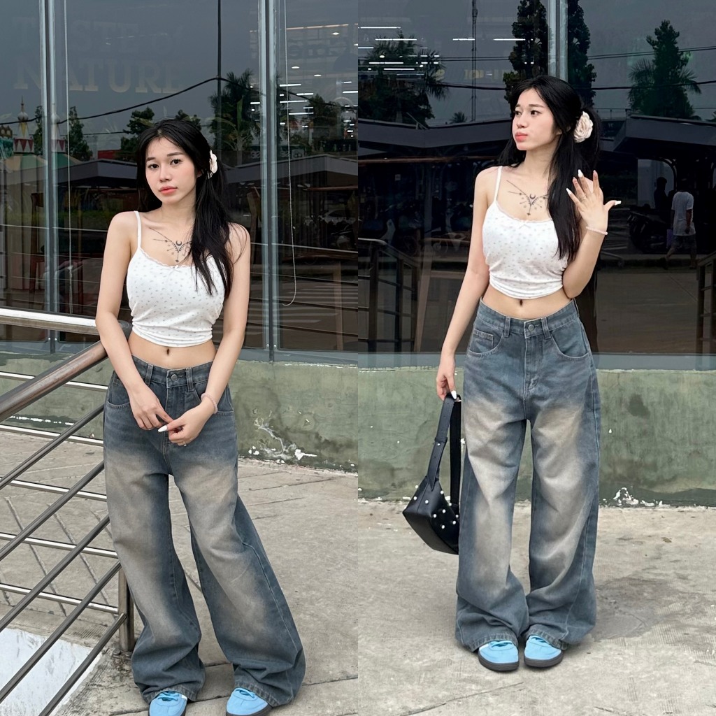 Quần Jean Suông Havana Dài Ống Rộng Phong Cách Dáng Thụng QJ228