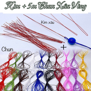 Giá sỉ - Kim xâu tặng kèm 5m chun lụa xâu vòng, hướng dẫn xâu vòng tay