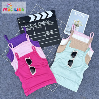 Áo 2 Dây Cho Bé Gái Vải Thun Lạnh Áo Hai Dây Cho bé Gái Siêu Xinh