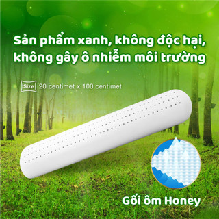 Gối Ôm Cao Su Kim Cương Thiên Nhiên Honey 20x100cm