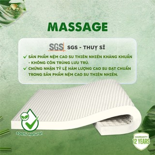 Nệm Cao Su Kim Cương Masa Feeling Good, Massage Lưng, Nâng Đỡ Cột Sống, Đàn Hồi Tối Ưu, Độ Bền Cao