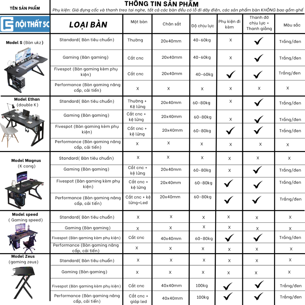 Bàn Gaming Chữ K chân cong, bàn làm việc, học sinh, văn phòng, Chân sắt sơn tĩnh điện cao cấp 20x40mm, mặt bàn bo góc | BigBuy360 - bigbuy360.vn