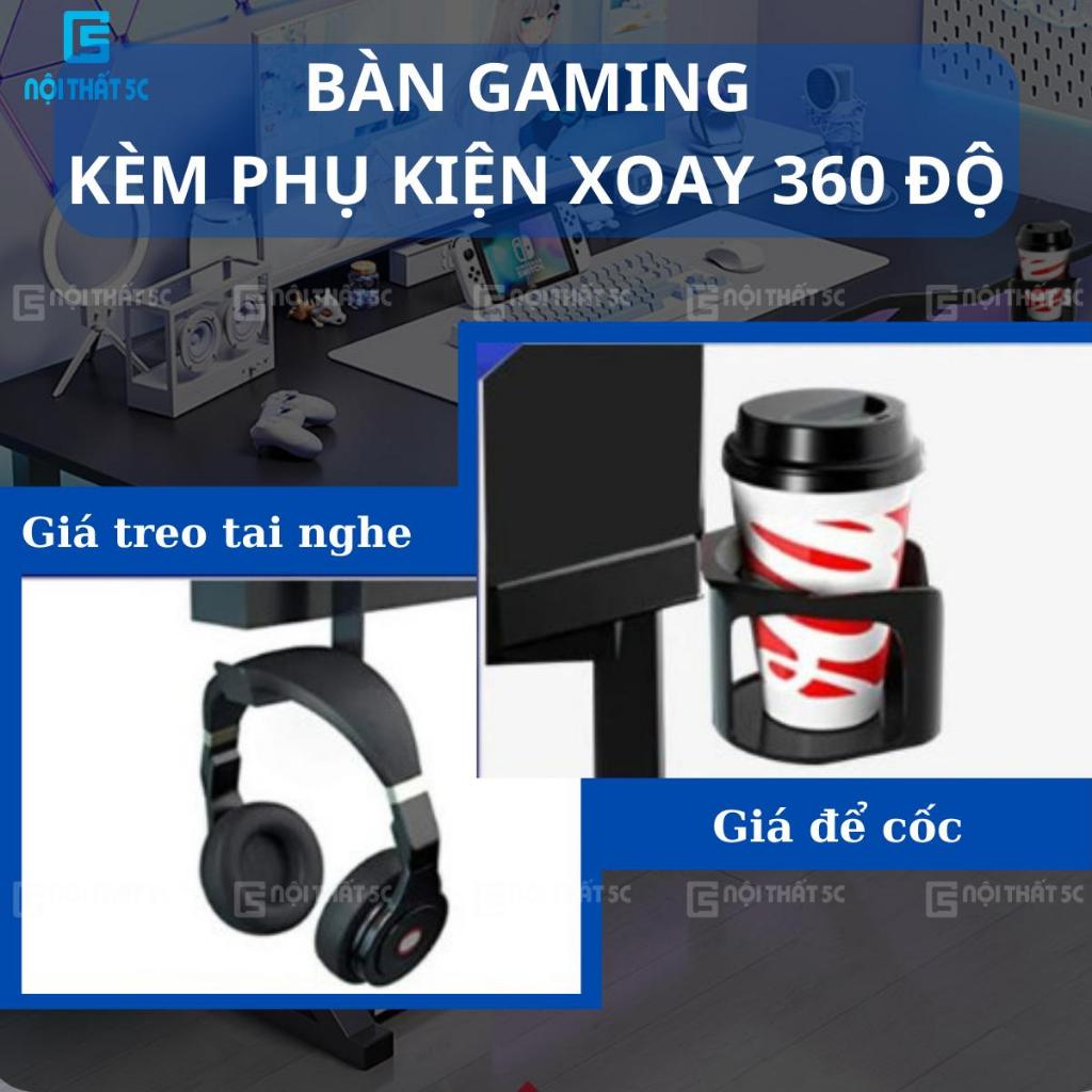 Bàn Gaming Chữ K chân cong, bàn làm việc, học sinh, văn phòng, Chân sắt sơn tĩnh điện cao cấp 20x40mm, mặt bàn bo góc | BigBuy360 - bigbuy360.vn