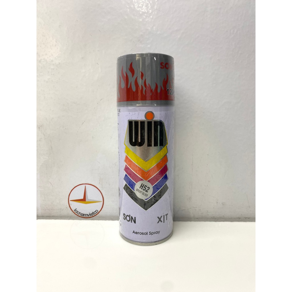Sơn xịt chịu nhiệt WIN H52 màu bạc sáng