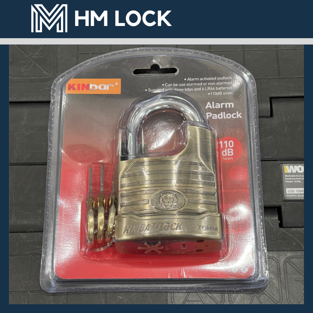 Ổ KHOÁ CHUÔNG BÁO KINBARLOCK 70mm CHỐNG CẮT - CHỐNG TRỘM