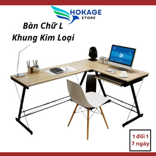 Bàn làm việc chữ L tiện dụng, đa năng, rộng rãi, Bàn làm việc máy tính thiết kế thông minh- Tặng Giá đỡ ipad laptop < 14