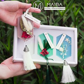  Sáp Thơm Hoa Khô MAIBA Handmade Treo Tủ Quần Áo Khử Mùi Decor Hình Lục Giác 