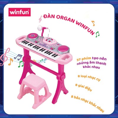 Đàn Organ Điện Tử Cho Bé Kèm Mic thu âm hát được và Bàn DJ Winfun 2068