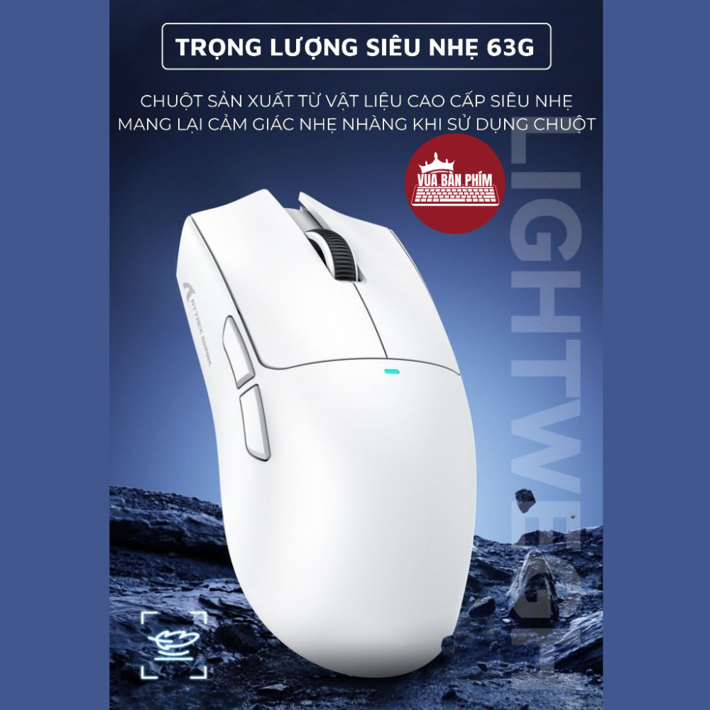 Chuột máy tính không dây gaming Attack Shark X11 / x11 bluetooth,dock sạc , chip Paw 3311 siêu mạnh ,Pollingrate 1Khz | BigBuy360 - bigbuy360.vn