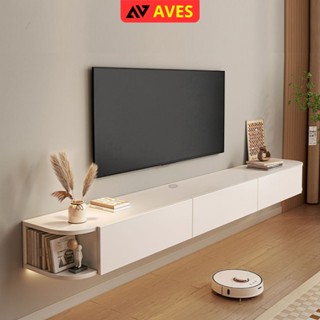  Kệ tivi treo tường cao cấp gỗ MDF phủ malamin màu trắng sang trọng thương hiệu AVES - GP326 