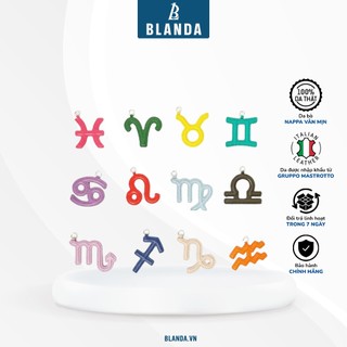 Móc khóa cung hoàng đạo 12 chòm sao chất liệu da bò Blanda 8PKDB02