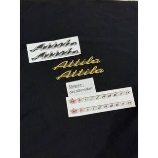 Ddxm - v10m + 18m - cặp tem nổi xi dán xe attila elizabeth như hình