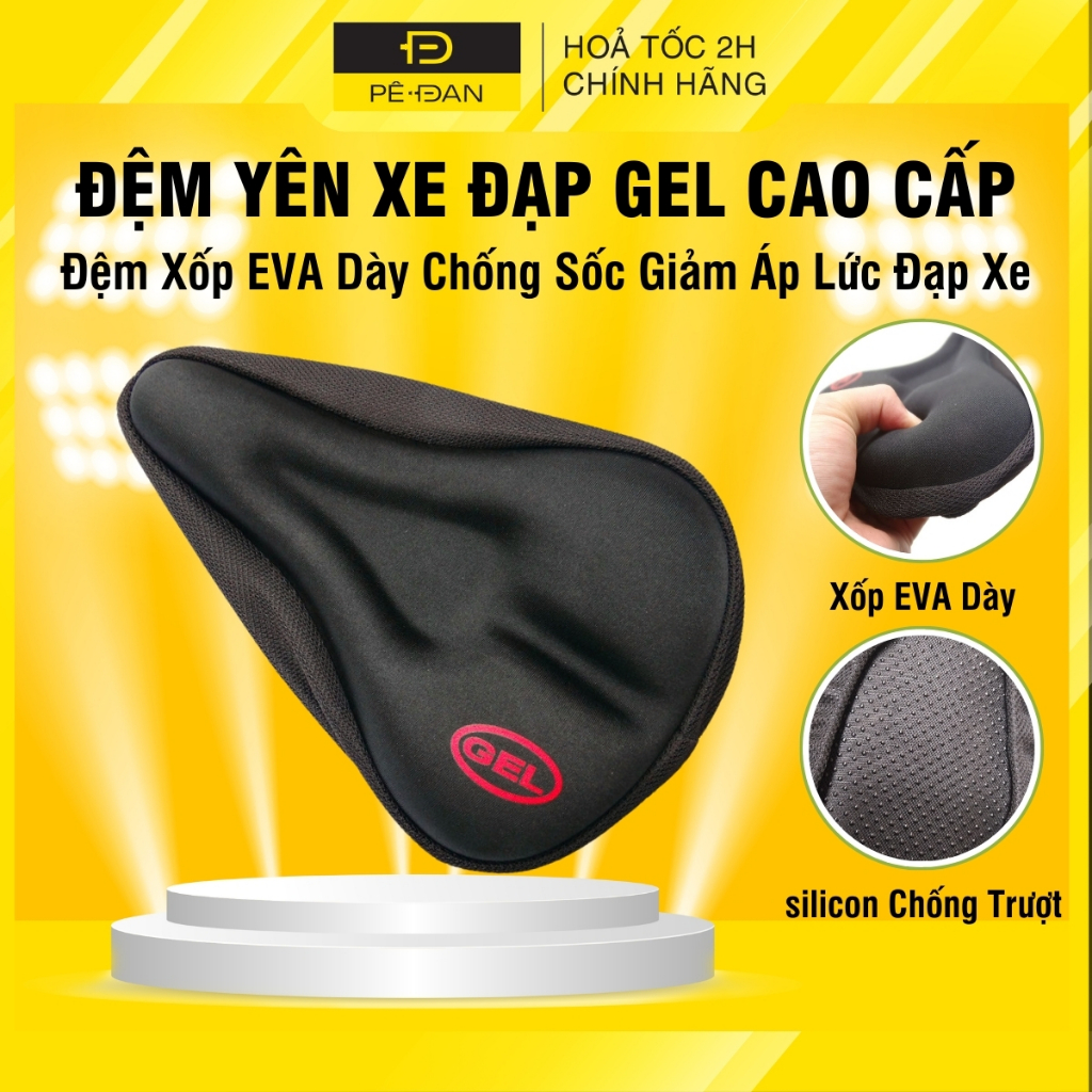 Bọc Yên Xe Đạp Gel Silicon Cao cấp Mềm Mại Thoáng Khí PÊ ĐAN Đệm Bọc Yên Xe Đạp Phù Hợp Mọi Dòng Xe Đạp