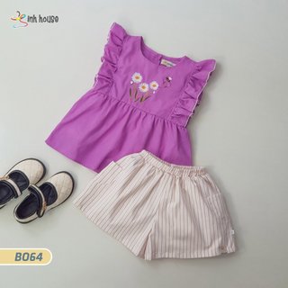 Set Bộ Trẻ Em Xinh House Cotton Thêu Họa nhiều màu chọn