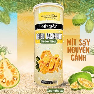 Mít sấy giòn nguyên cánh loại 1 cao cấp 200gr siêu ngon thơm ngon giòn rụm - xưởng hạt macca t&a