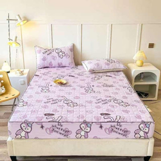 Bộ Ga Giường +2 Vỏ gối nằm Trần bông cotton đũi đậu nành mềm mại thoáng mát Moon Decor