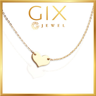 Dây chuyền bạc mạ vàng tim cắt Gix Jewel SPGDC12